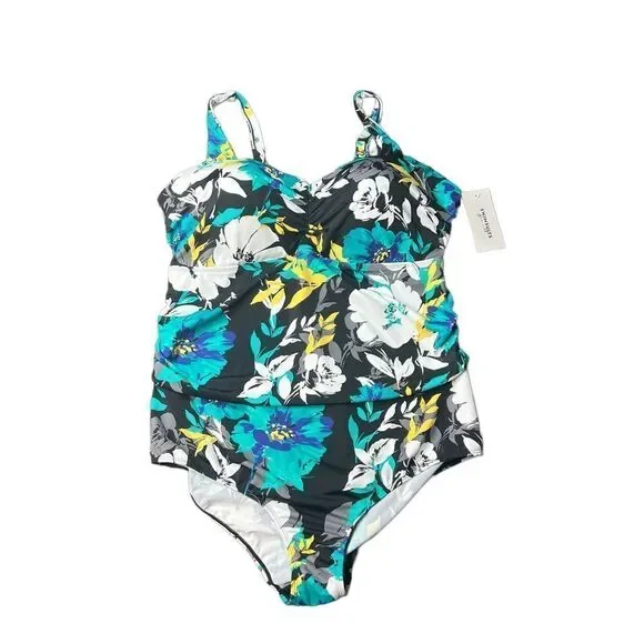 Swimsuits For All Floral One Piece Bathing Suit - Picture 6 of 10